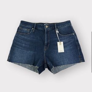 Good American Cutoff High Waist Denim Shorts